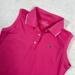Vineyard Vines Performance Polo Sleeveless Golf Top Athletic Pink XXS Preppy